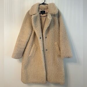Lucky Brand Beige Teddy Coat